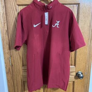 Nike Alabama Crimson Tide  Short-Sleeve Pullover with White Alabama A Logo